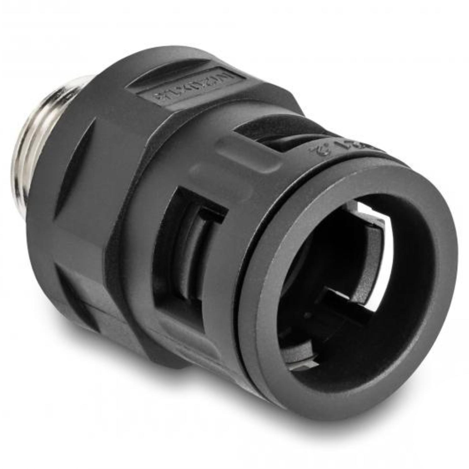 Delock slangklem met messing buitengewinde M20 zwart 2 stuks - Delock