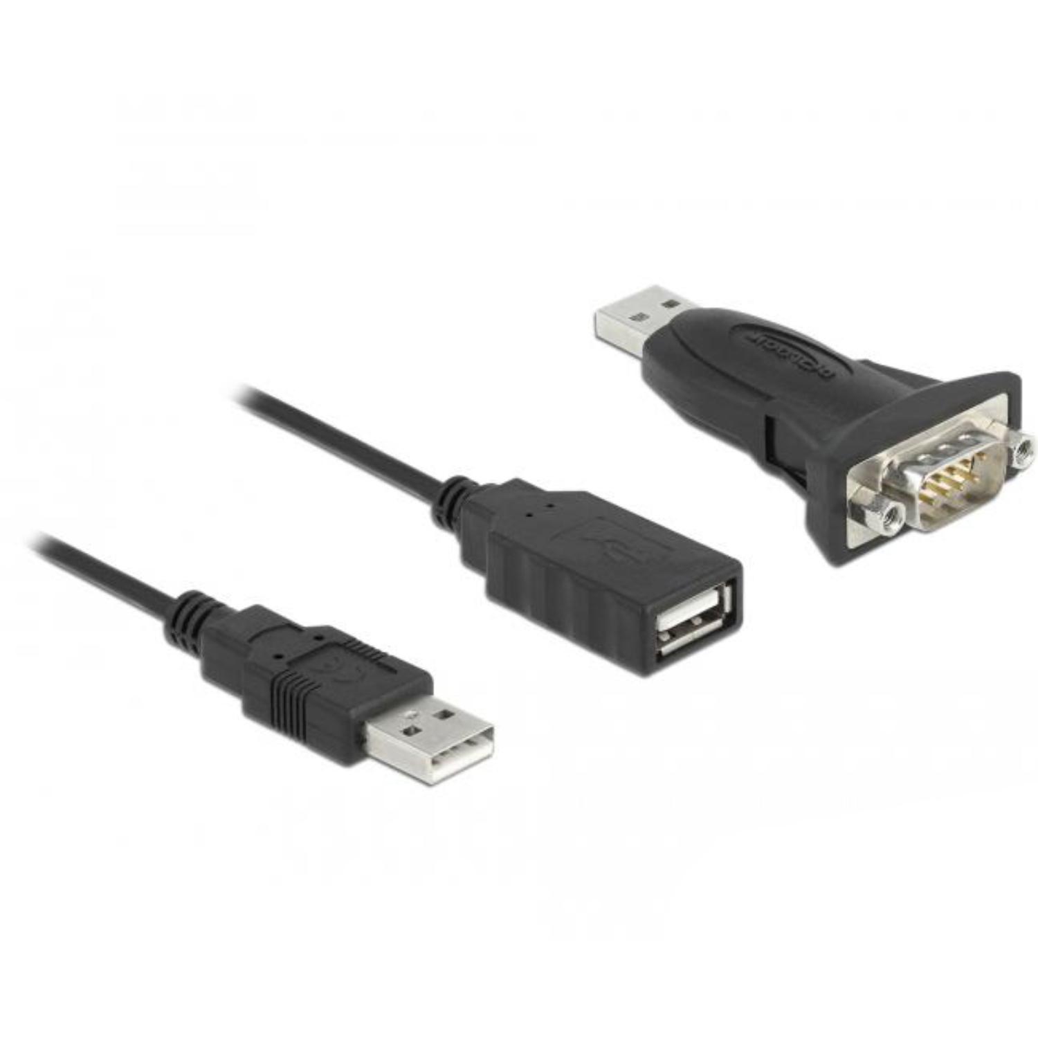 Delock Adapter USB 2.0 Type-A naar 1 x seriële RS-232 D-Sub 9-pins connector met - Delock