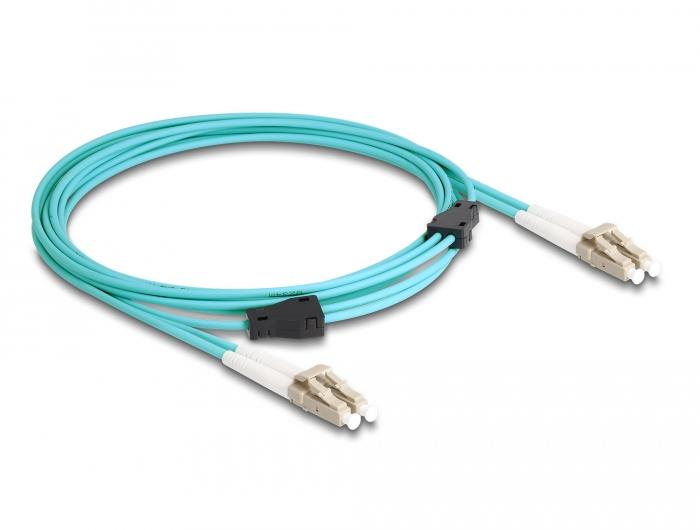 Delock Glasvezelkabel met metalen pantser LC Duplex naar LC Duplex Multimode OM3 - Delock