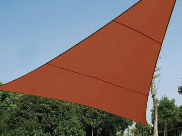 ZONNEDOEK - DRIEHOEK - 5 x 5 x 5 m - KLEUR: TERRAKOTTA - Perel