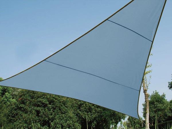 VOILE D'OMBRE - TRIANGLE - 5 x 5 x 5 m - COULEUR : BLEU GRIS - Perel