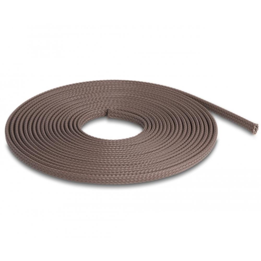 Delock gaine tressée, anti-rongeurs, 5 m x 6 mm, marron. - Delock