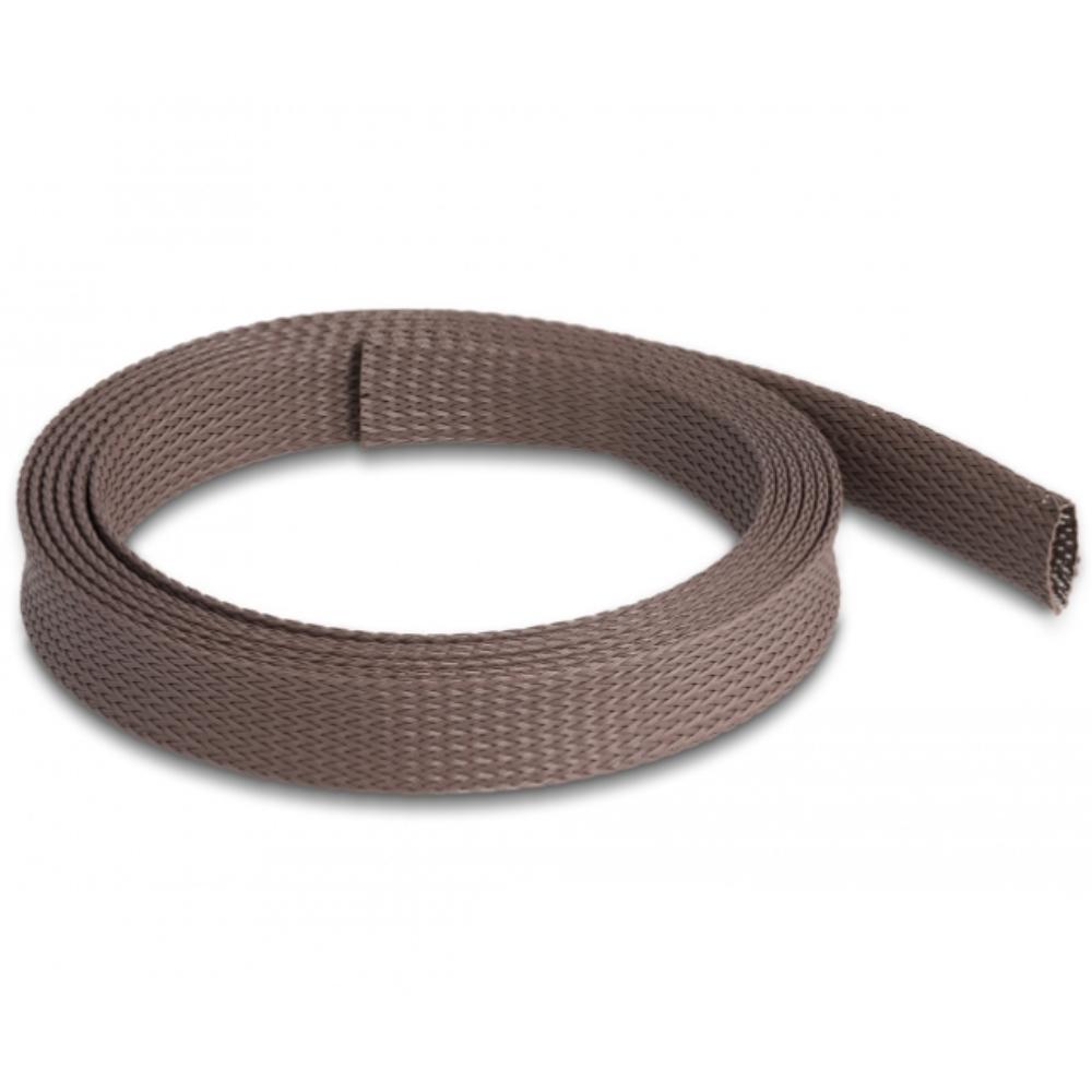 Delock Geflochten slang, 2 m x 19 mm, knaagdierbestendig, bruin. - Delock