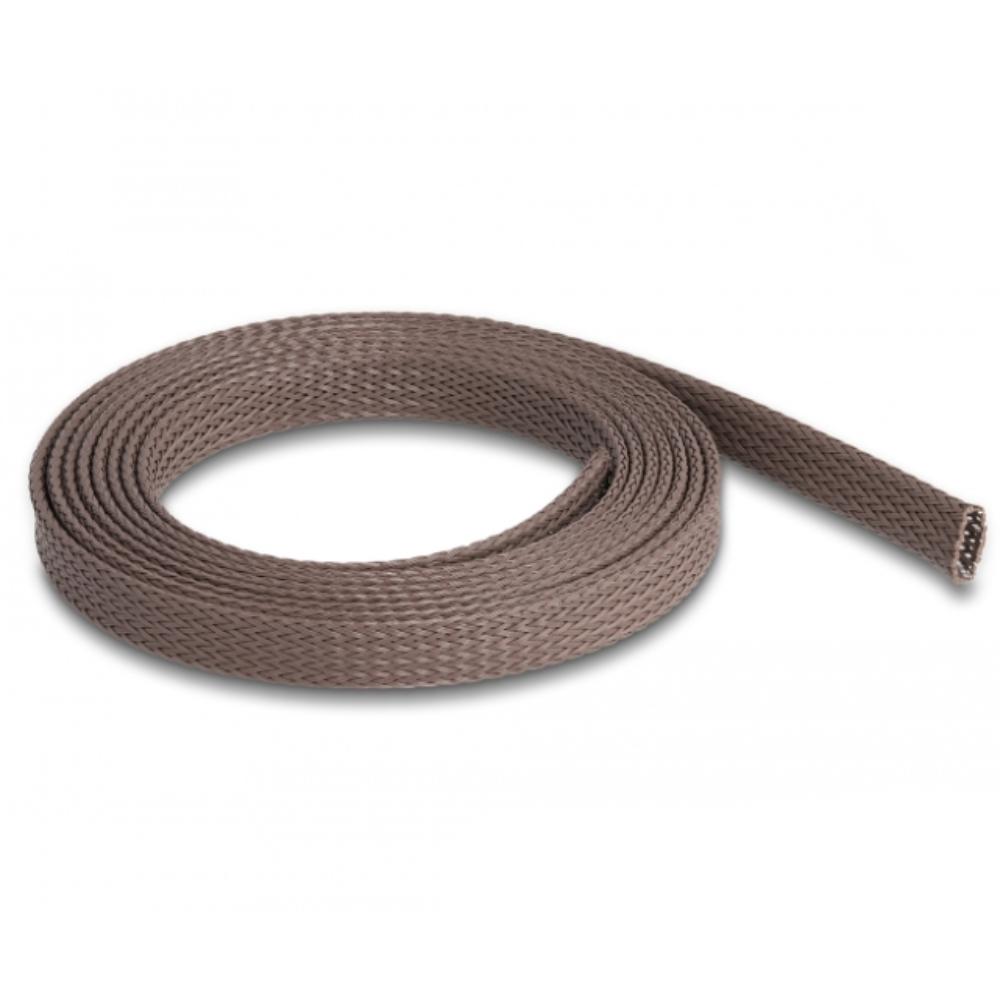 Delock, gaine tressée, anti-rongeurs, 2 m x 12 mm, marron. - Delock
