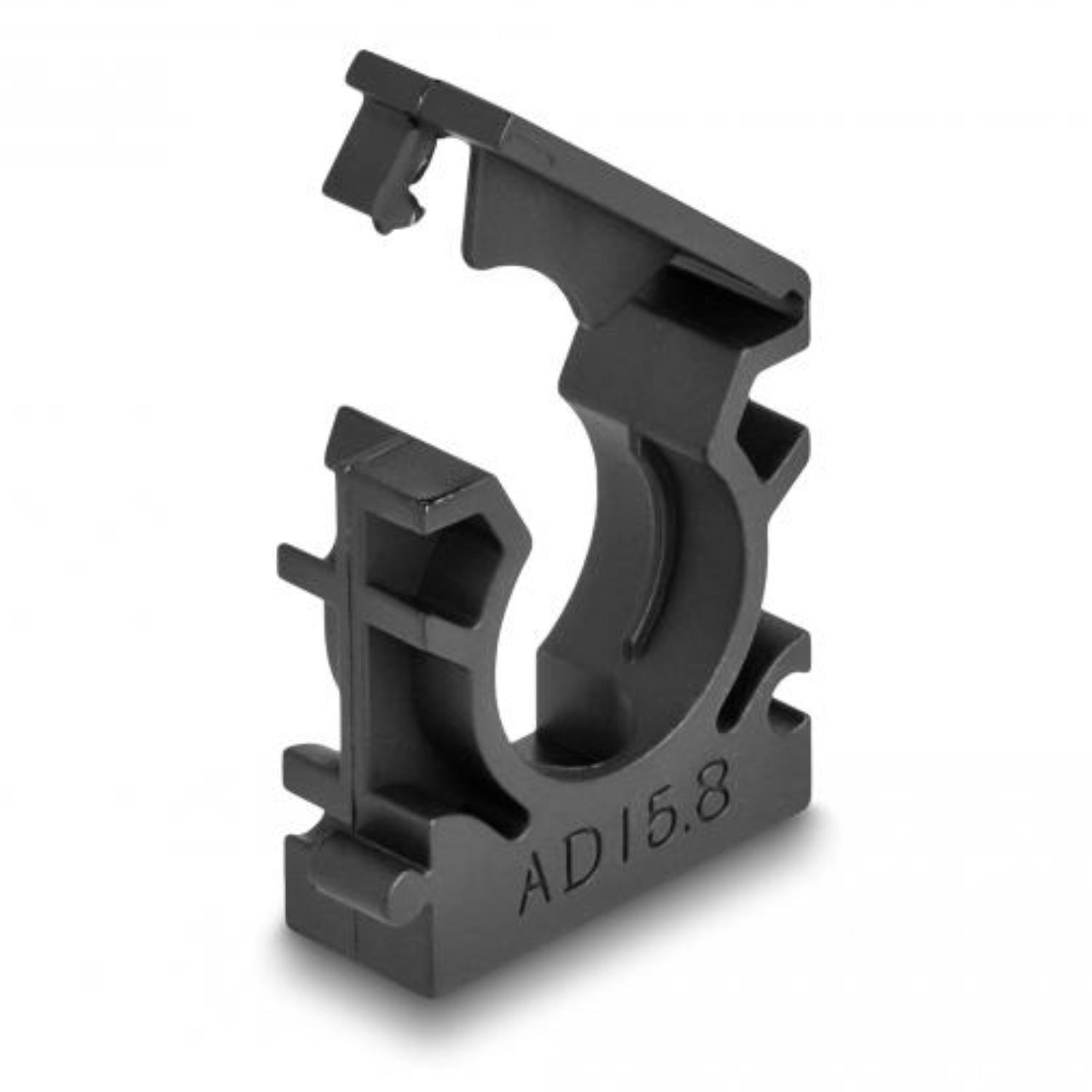 Delock Kabelslangklem met vergrendelclip 15,8 mm 8 stuks zwart - Delock