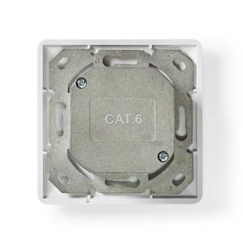 Netwerk Wanddoos Inbouw 2 poort(en) CAT6 Recht Female Goud - Nedis