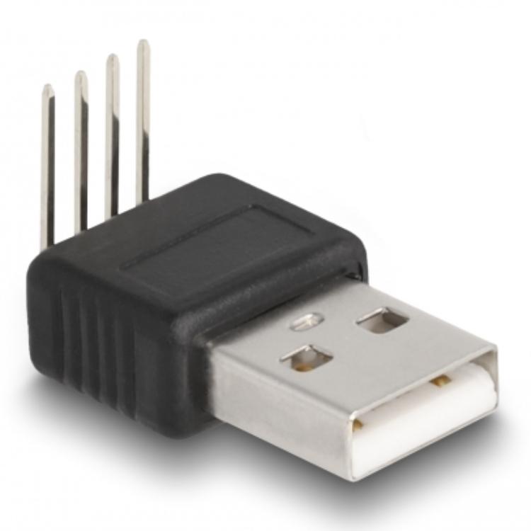 Delock Adapter USB 2.0 Type-A Stekker naar 4-pins 90 rechtgehoekte - Delock