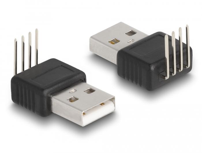 Delock Adapter USB 2.0 Type-A Stekker naar 4-pins 90 rechtgehoekte - Delock