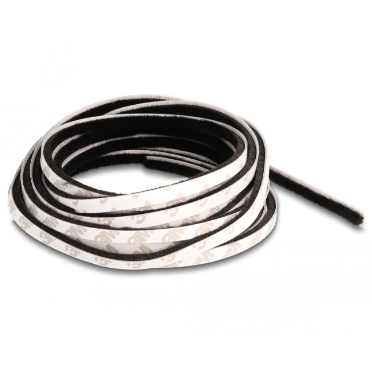 Delock Borstelstrip 5 mm - 5 m noir - Delock