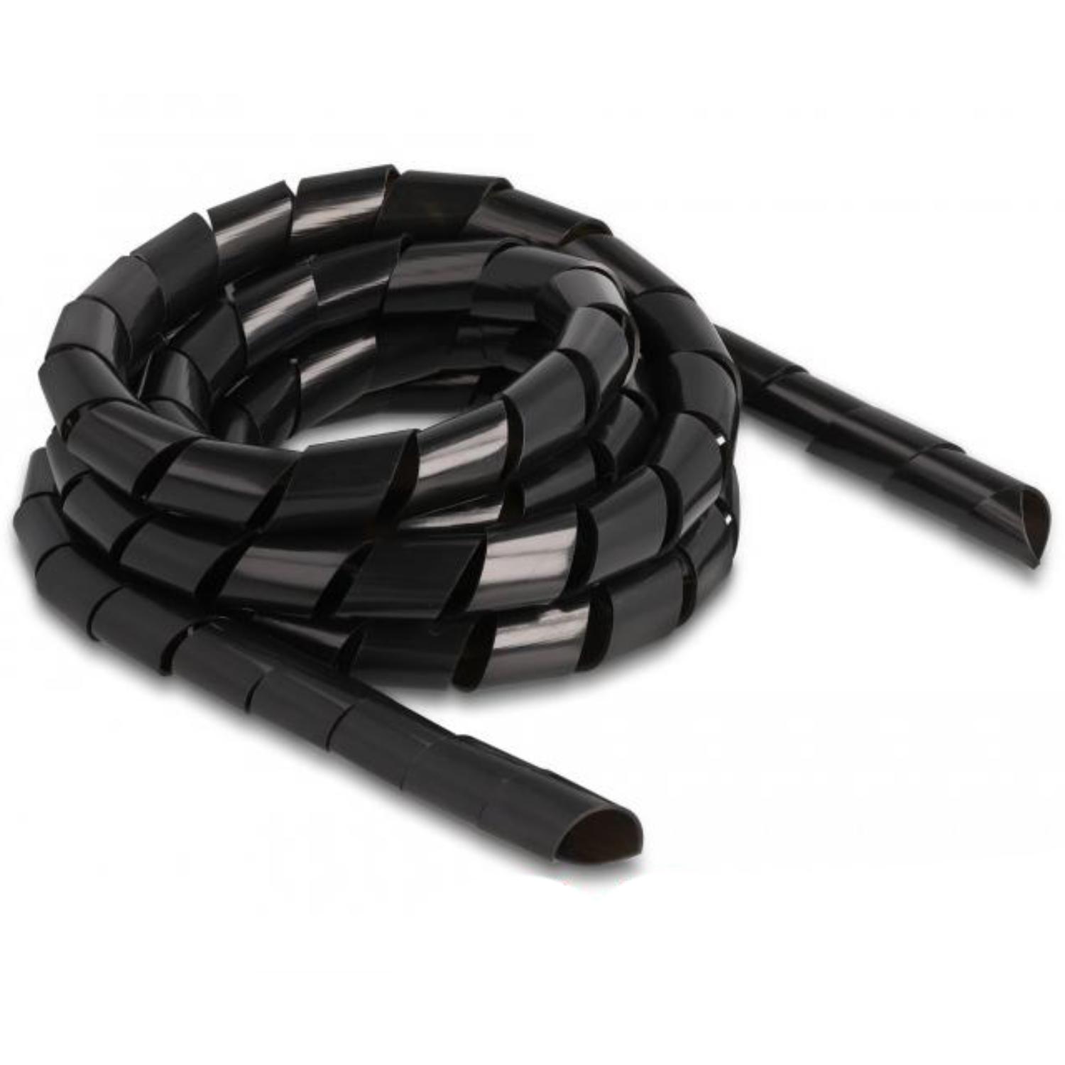 Delock flexibele spiraalslang 2 m x 16 mm zwart - Delock