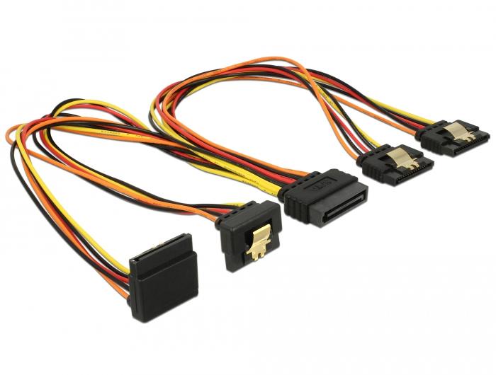 Câble Delock SATA 15 broches alimentation avec fonction encliquetable > SATA 15 broches S - Delock