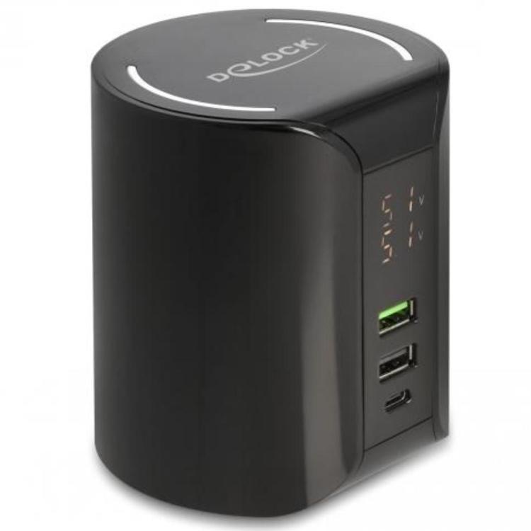 Chargeur sans fil QI + USB - Delock