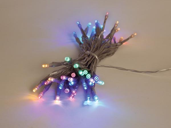 Showlight - 5 m - 40 lampes multicolores - câble transparent - double prise - Light Creations