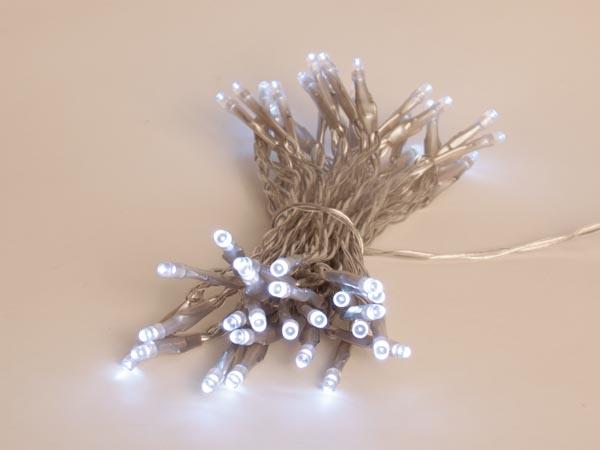 Showlight - 5 m - 40 witte lampen - transparante kabel - dubbele stekker - Light Creations