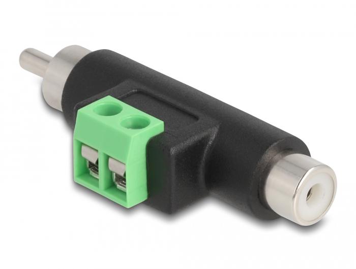 Adaptateur Delock prise RCA et fiche RCA vers bornier - Delock