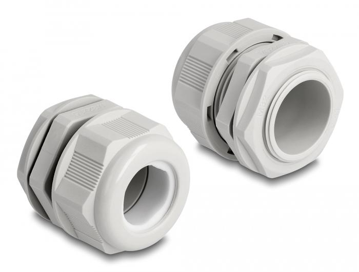 Delock EX Raccord de câble M32 gris 2 pièces - Delock