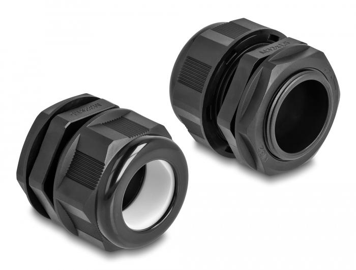 Delock EX Kabelwartel M32 zwart 2 stuks - Delock