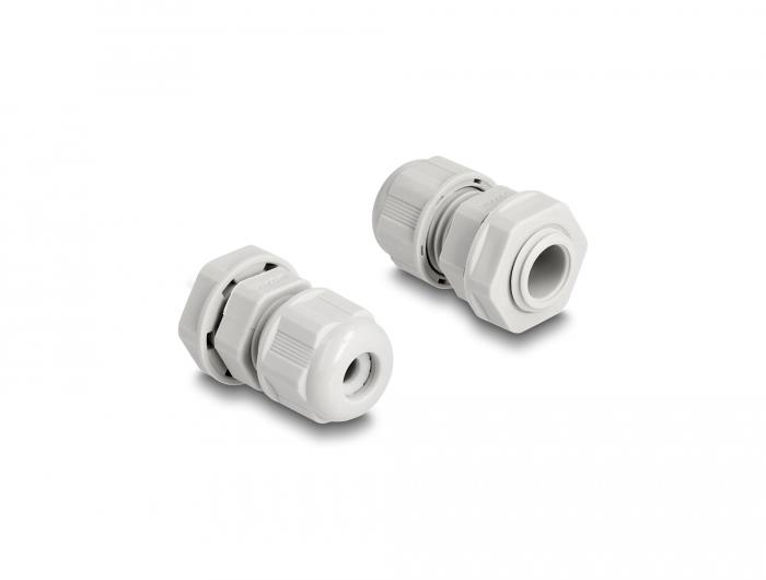 Delock EX Raccord de câble M12 gris 2 pièces - Delock