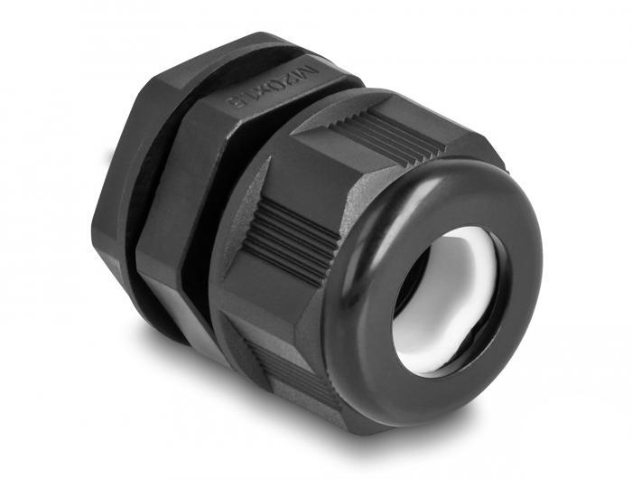 Delock EX-câble presse-étoupe M20 noir 2 pièces - Delock