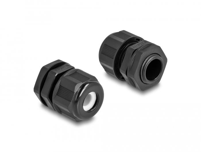 Delock EX kabelwartel M16 zwart 2 stuks - Delock