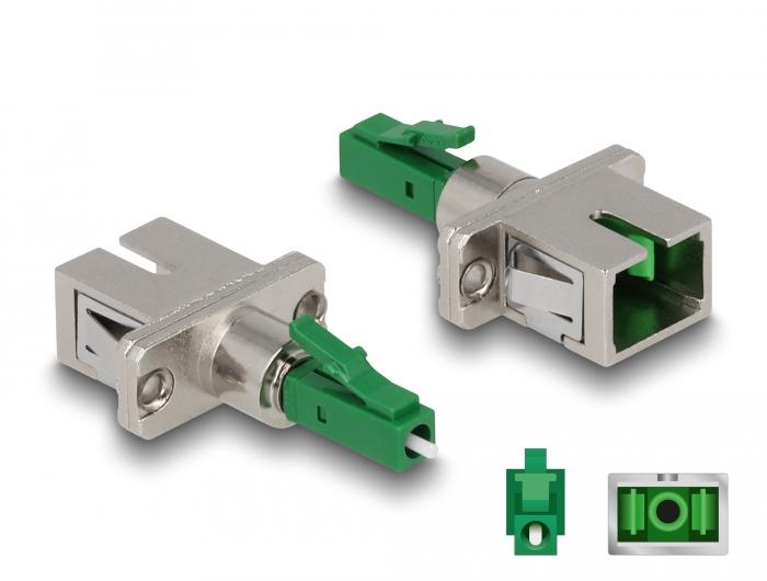 Delock LWL Hybrid Couplage LC Simplex Mâle vers SC Simplex Femelle verte - Delock