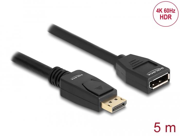 Delock DisplayPort 1.2 Câble d'extension 4K 60 Hz 5 m - Delock