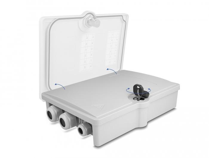 Delock LWL Verdelerbox voor binnen- en buitengebruik IP55 waterdicht absc - Delock