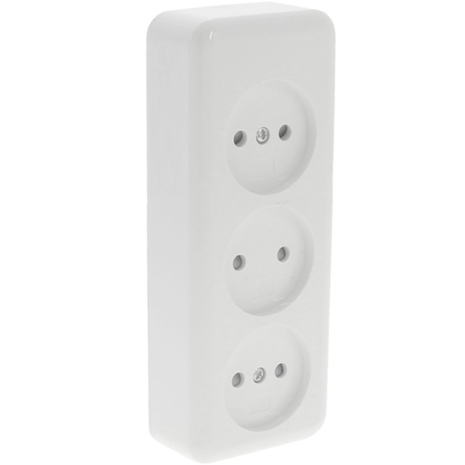 Opbouw stopcontact - 3-voudig - Q-LINK