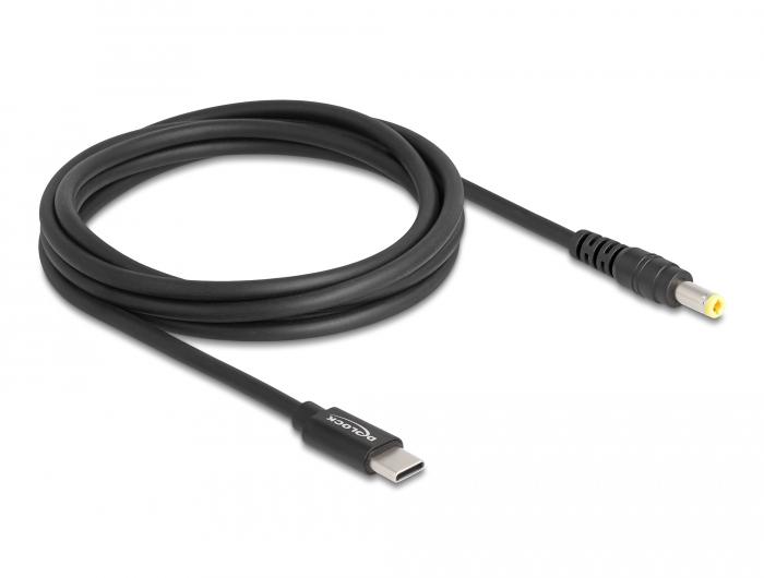Delock Notebook-laadkabel USB Type-C™ Stekker naar 5,5 x 2,5 mm Stekker - Delock