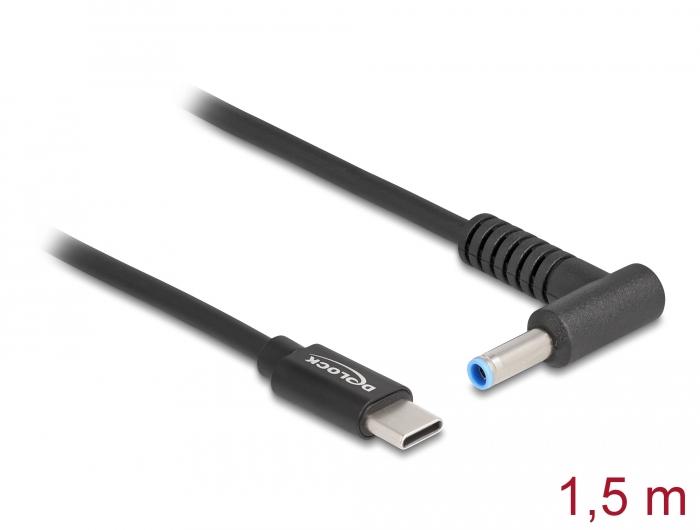 Delock Notebook-lade Kabel USB Type-C™ Stekker naar HP 4,5 x 3,0 mm Stekker - Delock