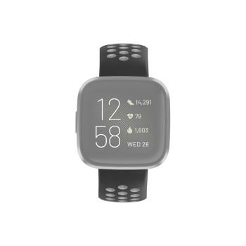 Bracelet sport pour Fitbit Versa 2/Versa (Lite), bracelet respirant, noir - Hama