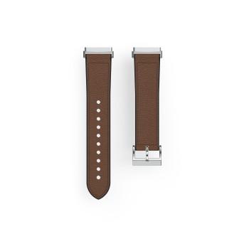 Bracelet pour Fitbit Versa 3/Sense, bracelet en cuir et silicone, marron - Hama