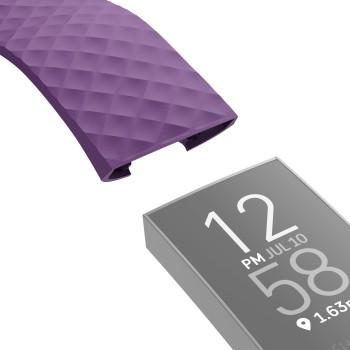 Armband voor Fitbit Charge 3/4, vervangende armband, universeel, paars. - Hama