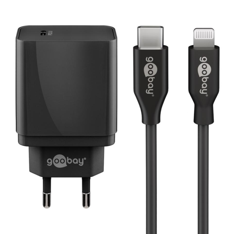 USB C oplader + lightning kabel - 3000 mA - Goobay