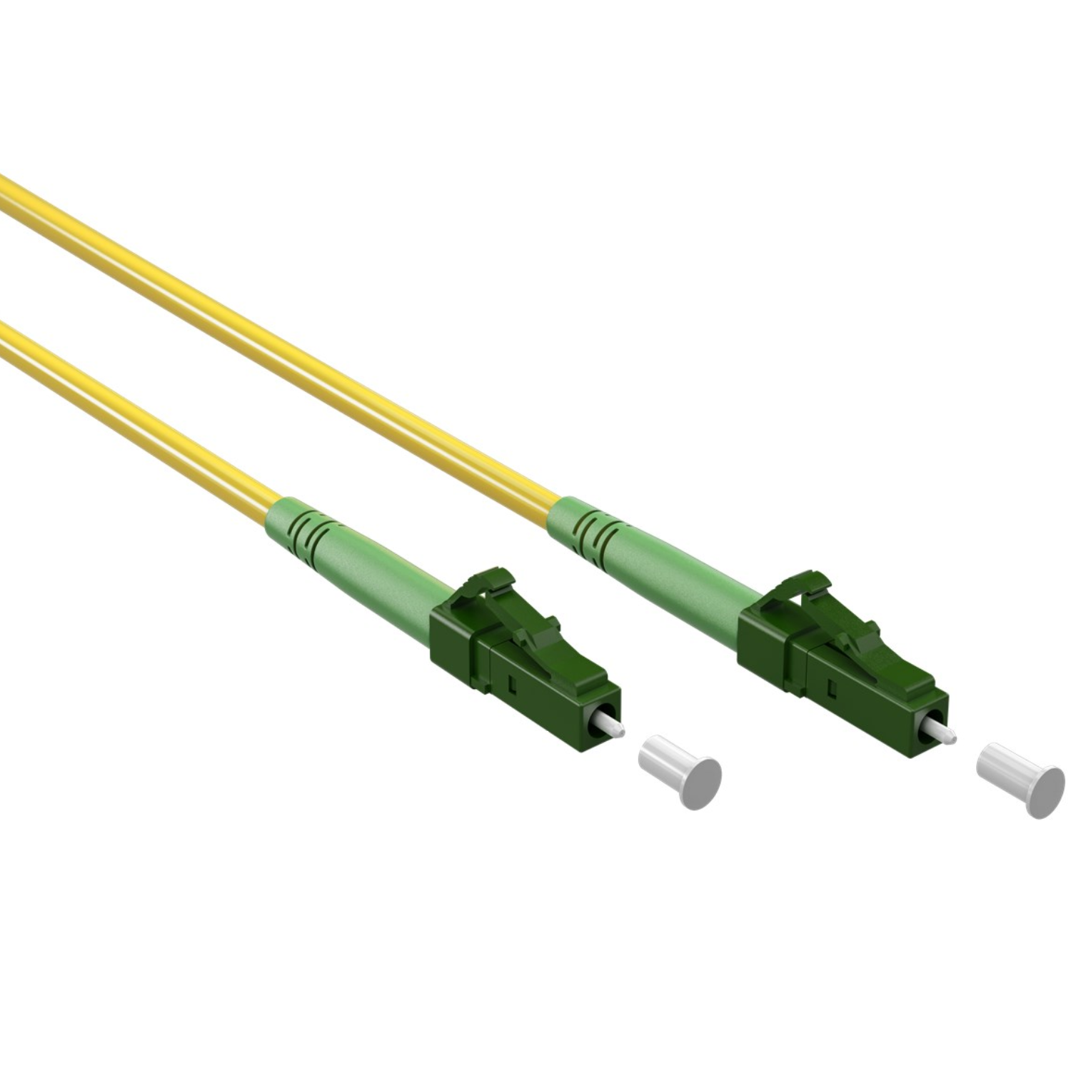 Câble à fibres optiques (FTTH), monomode (OS2) Jaune, (Simplex), 0,5 m