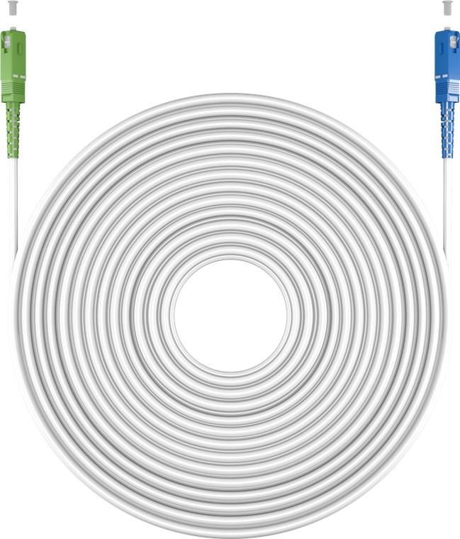 Glasvezelkabel (FTTH), Singlemode (OS2) White, wit (Simplex), 0,5 m - Goobay