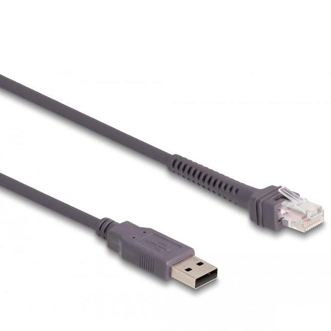 Delock RJ50 vers USB 2.0 Type-A Câble pour lecteur de codes-barres 2 m