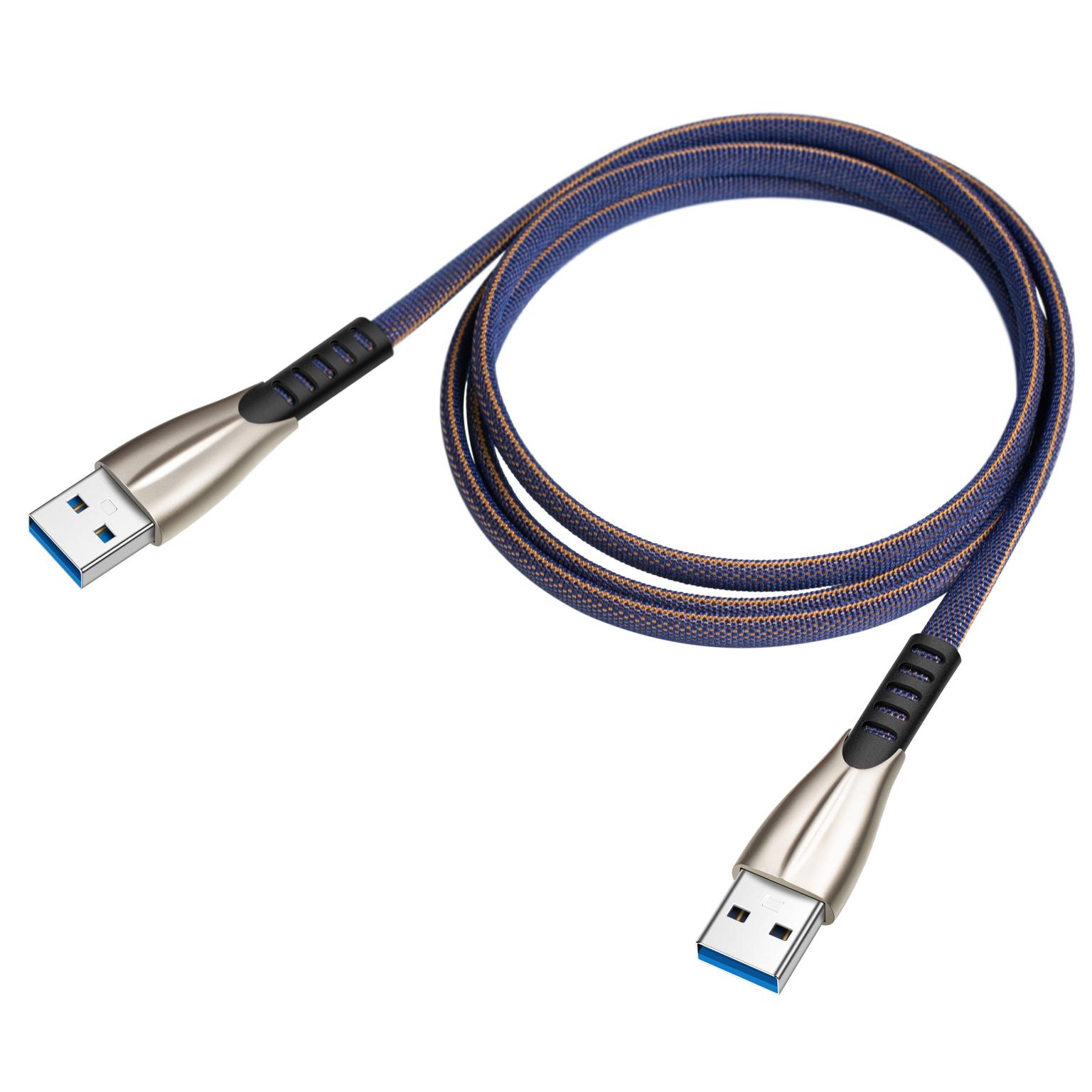 USB A naar USB A - 2 meter - Blauw - Allteq