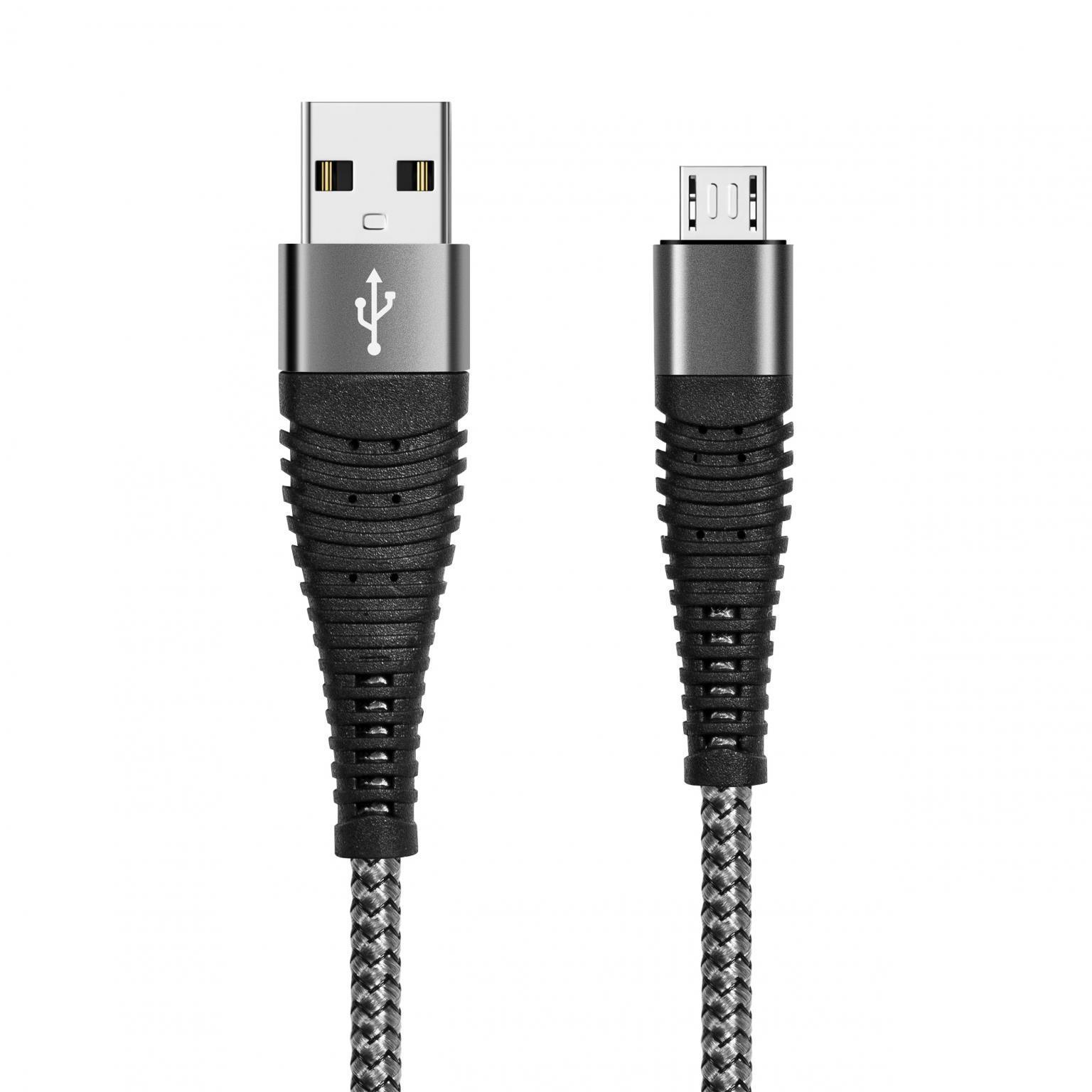 USB A naar USB Micro - 5 meter - Grijs - Allteq