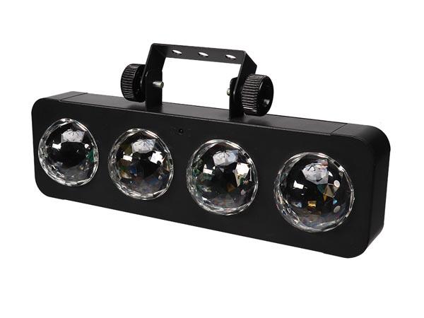 EFFET FLEUR LED DJ - 4 x 3 W RGBA - HQ-Power