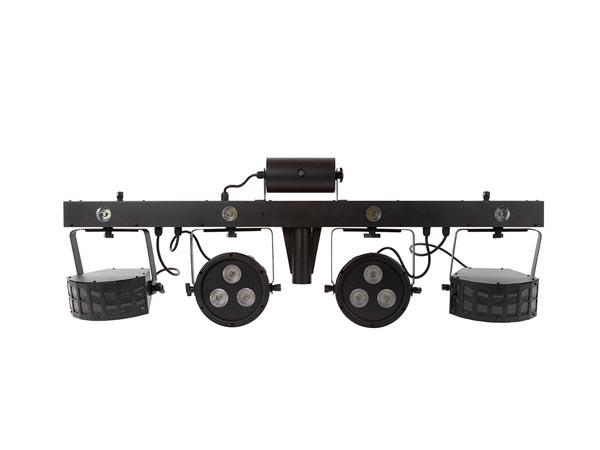 KOMPAKTE DJ-LICHTENSET MET LASER - 2 LED-PAR + 2 DERBY - HQ-Power