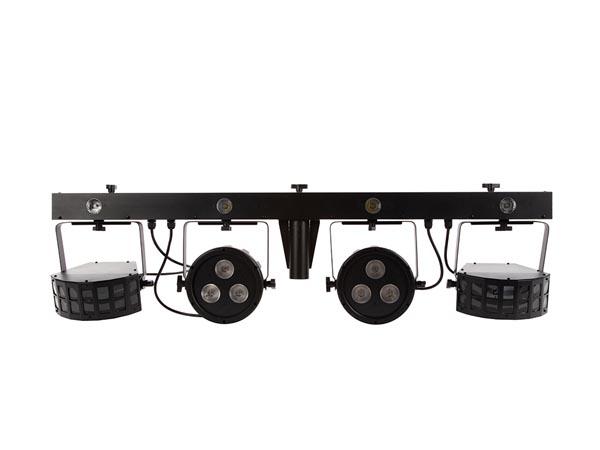 KOMPAKTE DJ-LICHTENSET - 2 LED-PAR + 2 DERBY - HQ-Power