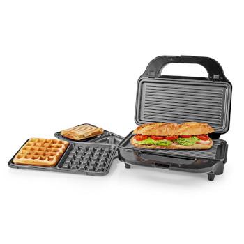 Multi grill Grill / Sandwich / Gaufre 900 W 28 x 15 cm - Nedis
