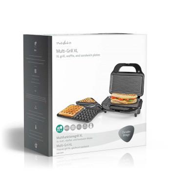 Multi grill Grill / Sandwich / Waffle 900 W 28 x 15 cm - Nedis