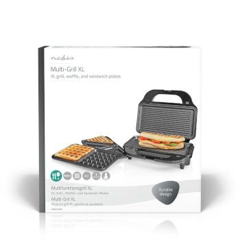 Multi grill Grill / Sandwich / Waffle 900 W 28 x 15 cm - Nedis