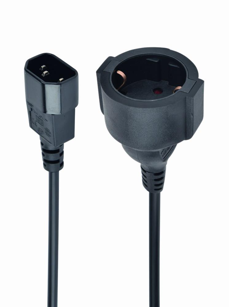 Geaarde stekkeradapter (Schuko/C14), 0.15 meter