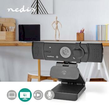 Webcam Full HD@60fps / 4K@30fps Automatische scherpstelling - Nedis