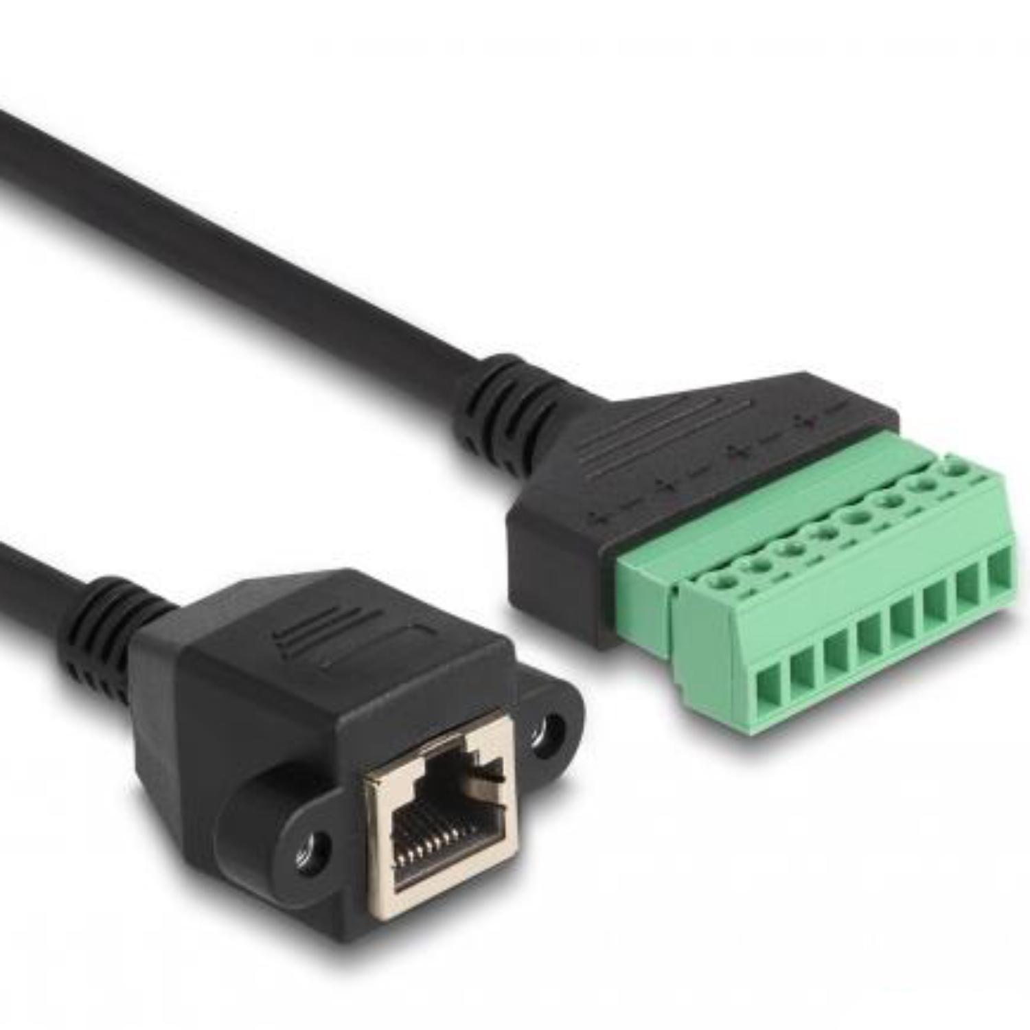 RJ45 naar klemmenblok adapter - Delock