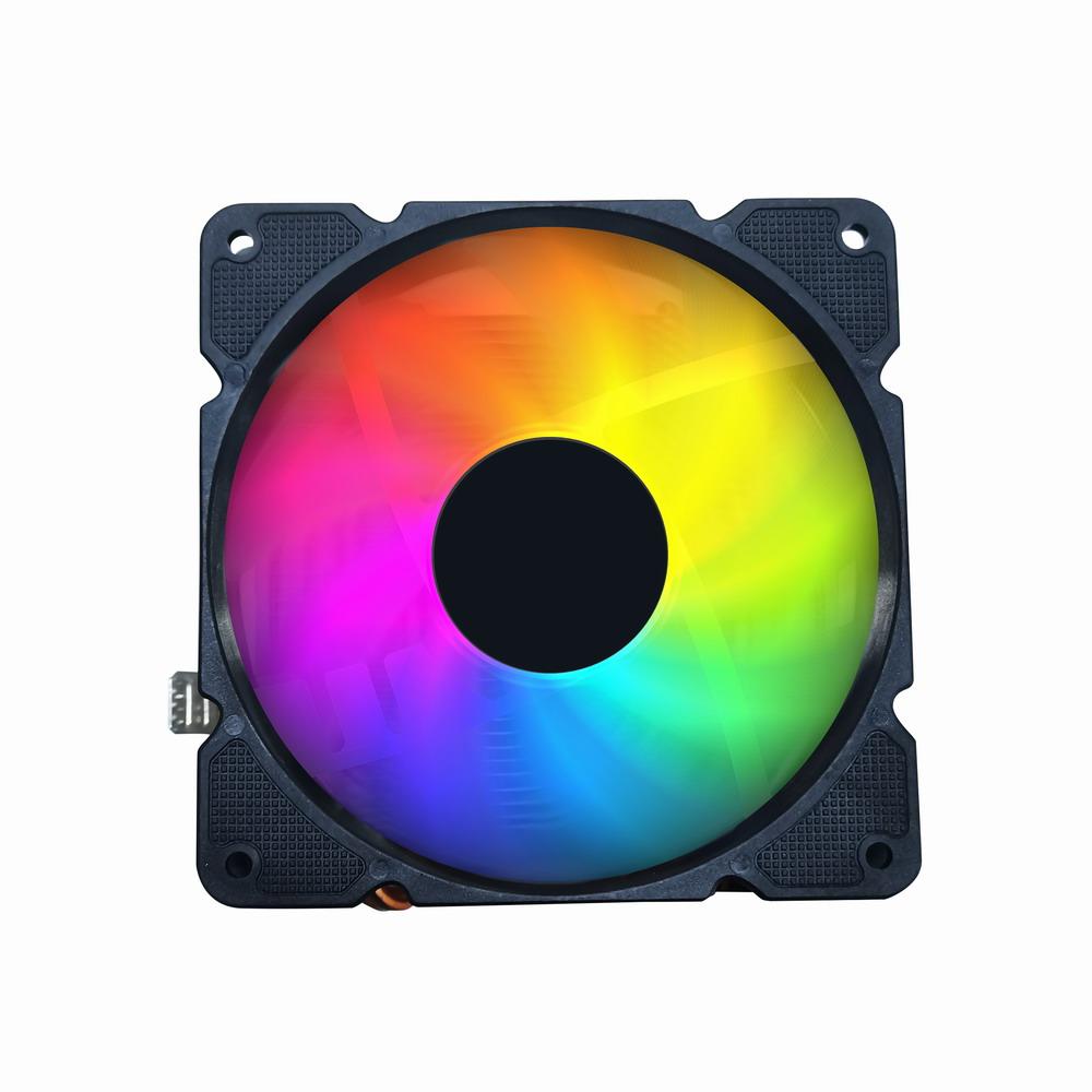 CPU-koelventilator met Multicolor-verlichting, 12 cm, 100 W, 4 pin - Gembird