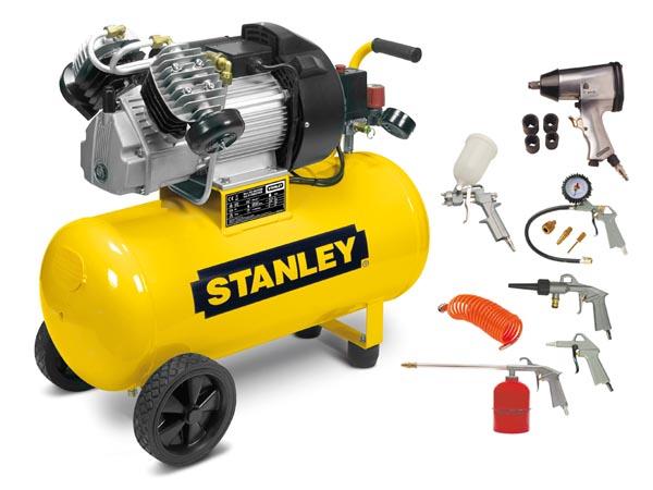 Compresseur - Lubrification par huile - Horizontal - 50 L / 3 CV / 10 bar - Stanley